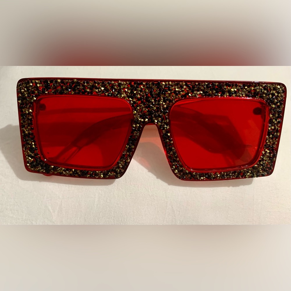 Red and Glitter Sunglasses
